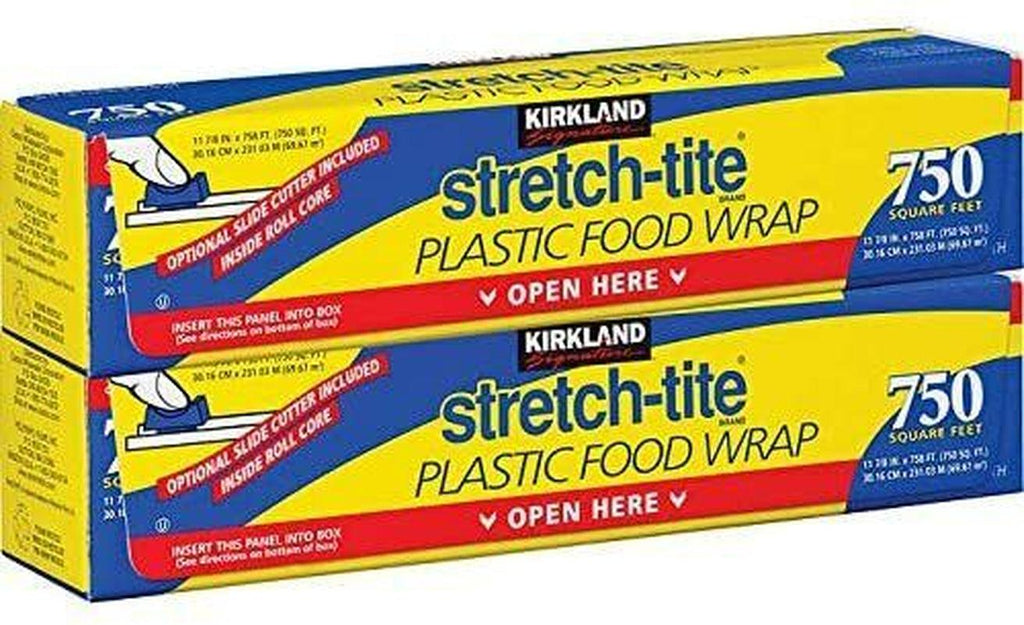 Kirkland Signature Stretch-Tite Plastic Food Wrap 2X 750 Sq Ft (11-7/8")