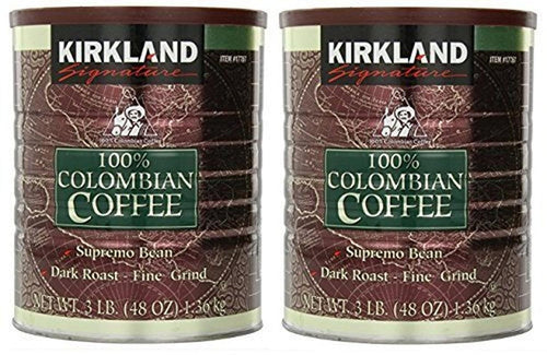 Signature Swa 100% Colombian Coffee, Supremo Bean Dark Roast-Fine Grind, 3 Pound (2 Cans)