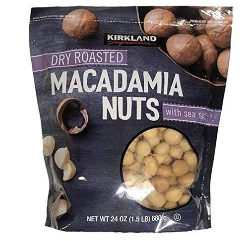 Kirkland Signatures Dry Roasted Macadamia Nuts with Sea Salt 24 Oz. (3 Pack) En_Us