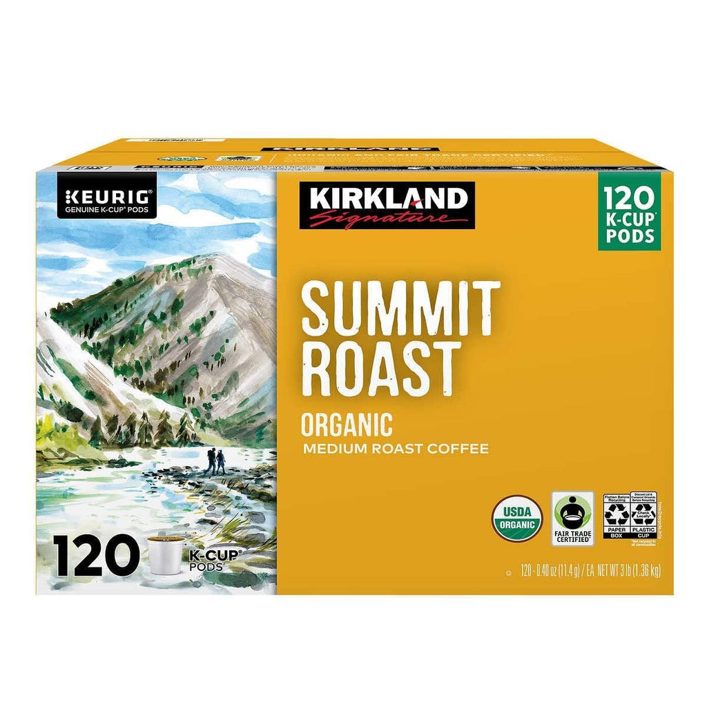 Kirkland Summit Roast K-Cups Coffee, Organic Medium Roast - 120 Count