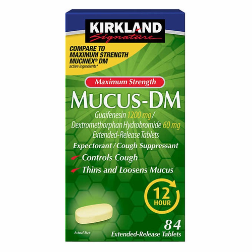 Kirkland Maximum Strength Mucus-DM 84 Count Extended-Release Tablets