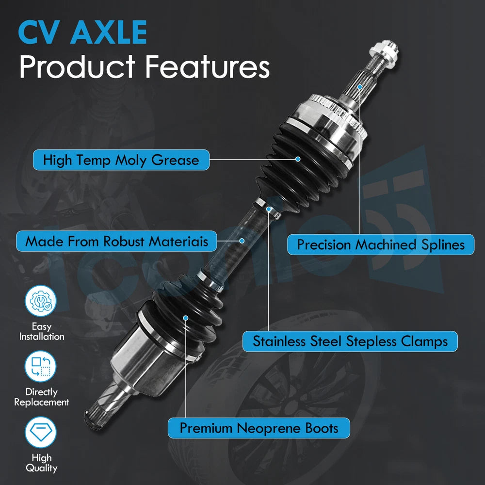 Front CV Axle Joint  Assembly for 2007-2010 Audi Q7 2004 2005-10 VW Touareg AWD