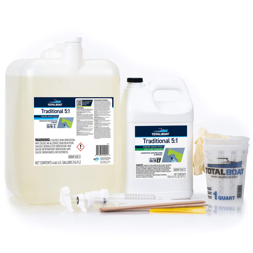 Traditional 5:1 Marine Epoxy Resin Kits
