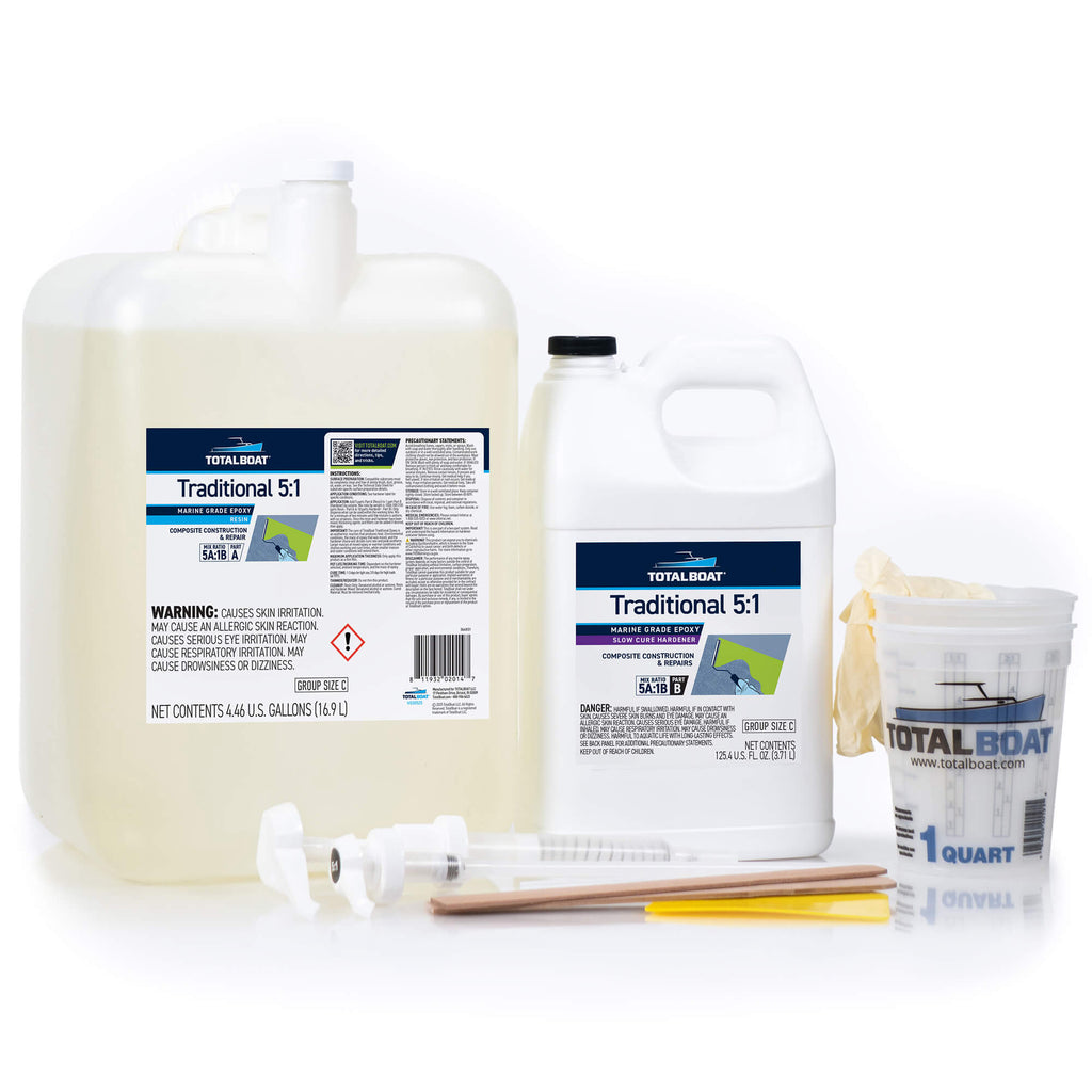 Traditional 5:1 Marine Epoxy Resin Kits