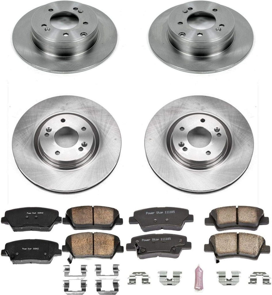 KOE6765 Autospecialty Front and Rear Replacement Brake Kit-Oe Brake Rotors & Ceramic Brake Pads
