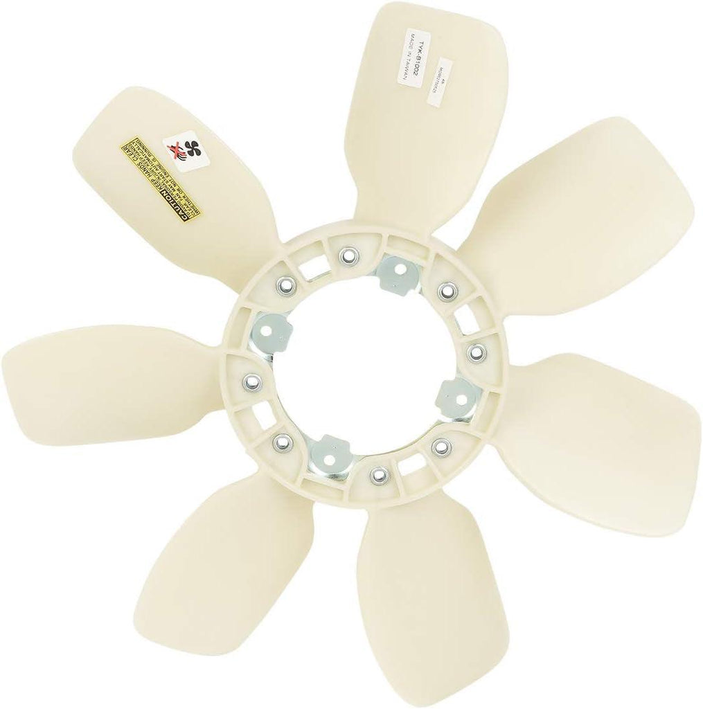 OEM-RF-0049 Factory Style Radiator Cooling Fan Blade Cooling Efficiency Improved Direct Replacement [Compatible with 95-04 Toyota Tacoma/ 00-05 Tundra / 94-98 T1009 / 96-02 4Runner],White