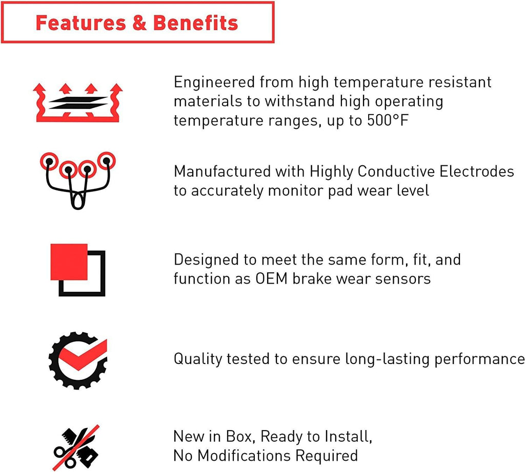 Front  Brake Pad Wear Sensor Wire 341-73024 for 2017-2022 Audi R8