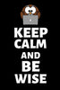 Keep Calm and Be Wise: Funny Owl Notebook/Journal (6” X 9”)