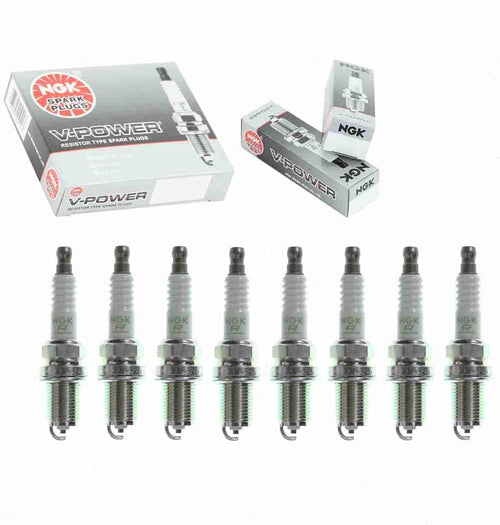8 Pc NGK V-Power Spark Plugs Compatible with Lexus LS430 4.3L V8 2001-2006