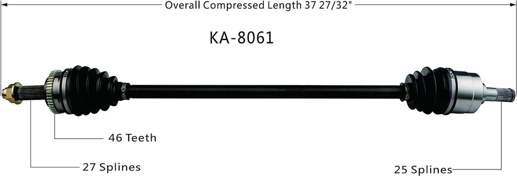 KA-8061 CV Axle, 1 Pack