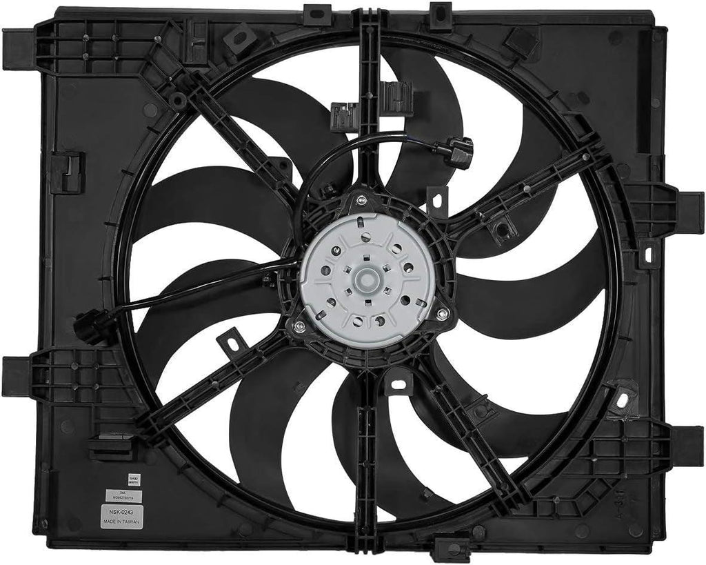 OEM-RF-0244 Factory Style Radiator Cooling Fan Assembly Cooling Efficiency Improved Direct Replacement [Compatible with 2011-2013 Juke]