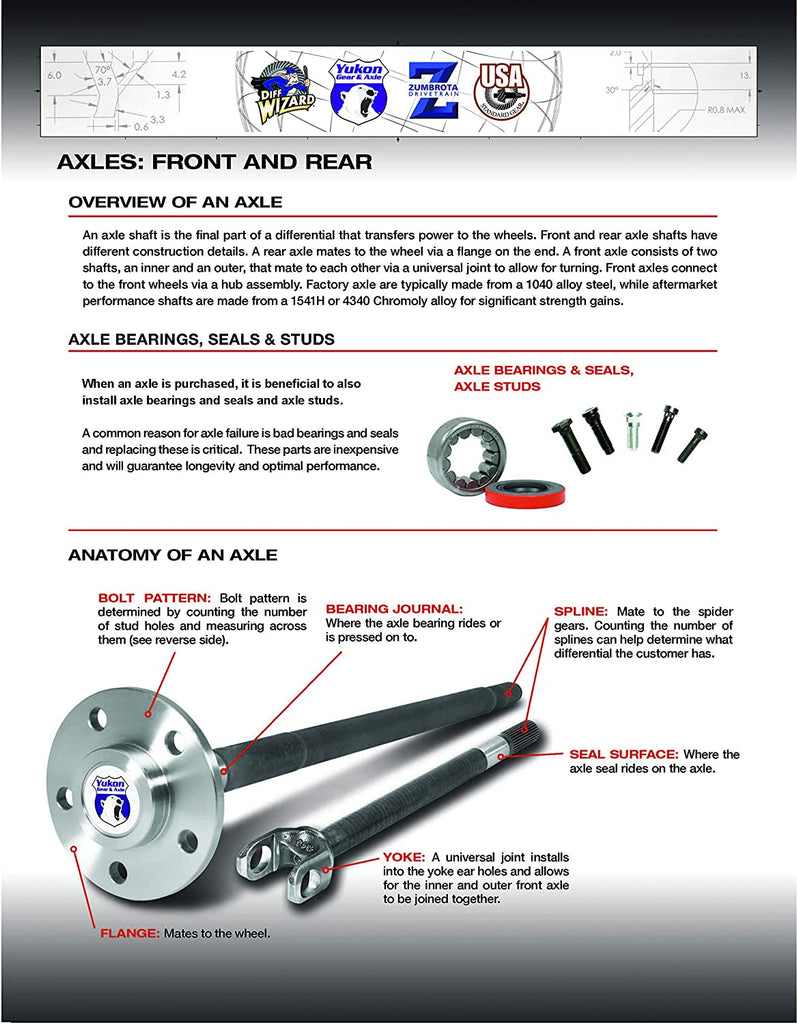 (ZA F880008) Left Axle for Ford Truck