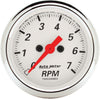 1397 Arctic White Electric Tachometer 2.3125 In.