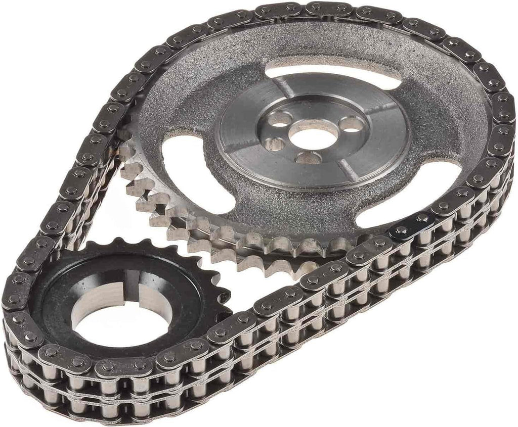 Double Roller Timing Chain Set | for 1987-1992 Small Block Chevy 305-350 | Made in USA | with Factory Hydraulic Roller Cam | Not for Use with LT1 or LT4 Engines | 3-Keyway