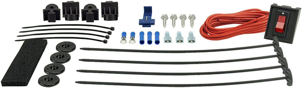 16742 Complete Electric Fan Mounting Kit with Plastic Rods , Black