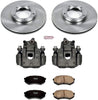 KCOE1232 Autospeciality Replacement Front Caliper Kit- OE Rotors, Ceramic Brake Pads, Calipers