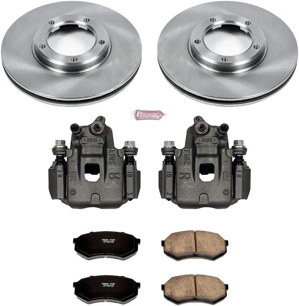 KCOE1232 Autospeciality Replacement Front Caliper Kit- OE Rotors, Ceramic Brake Pads, Calipers