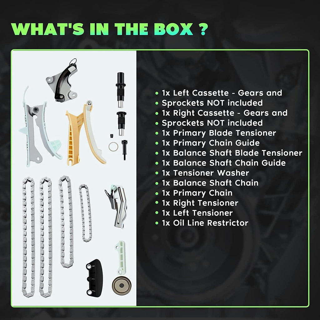 Timing Chain Kit for 2005-2010 Ford Mustang 1997-2010 Ford Explorer 1998-2010 Mercury Mountaineer 2001-2008 Mazda B4000 4.0L V6
