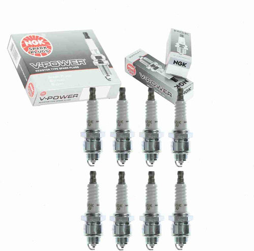 8 Pc NGK V-Power Spark Plugs Compatible with Pontiac GTO 6.6L V8 1967-1969