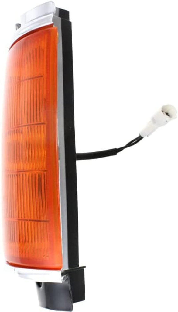 Compatible with Toyota Runner Corner Light 1987 1988 1989 Passenger Side | W/Chrome Trim | 4WD Amber Lens | TO2521121 | 8161089168