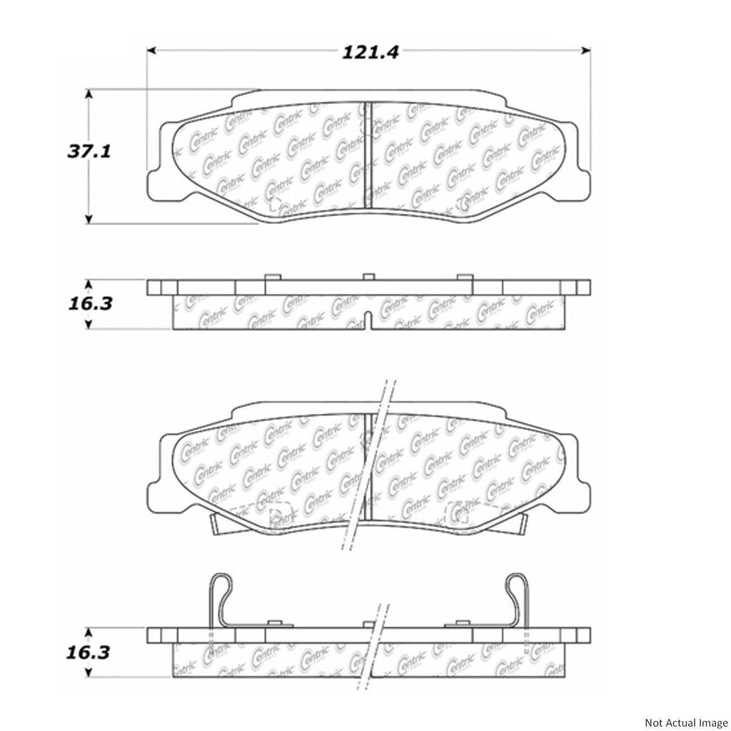 Centric Rear Disc Brake Pad for Corvette, XLR (103.07320)