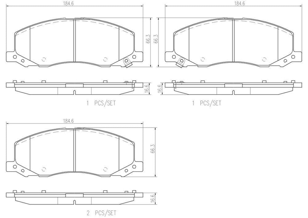 Brembo Front Disc Brake Pad Set for 10-11 9-5 (P59058N)