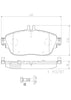Front Disc Brake Pad Set for GLA250, QX30, CLA250, B250E+More (P50093N)