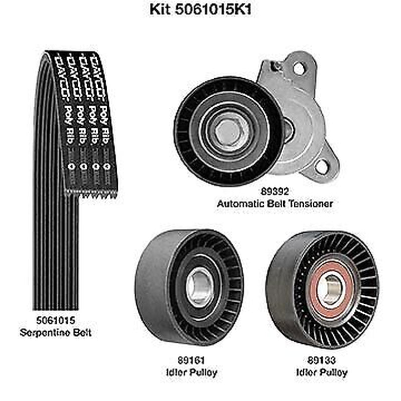 Serpentine Belt Drive Component Kit for Journey, Compass, Patriot+More 5061015K1