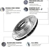 R1 Concepts Front Brakes and Rotors Kit |Front Brake Pads| Brake Rotors and Pads| Ceramic Brake Pads and Rotors|Fits 2008-2019 Pontiac Vibe; Scion Xd; Toyota Corolla, Matrix