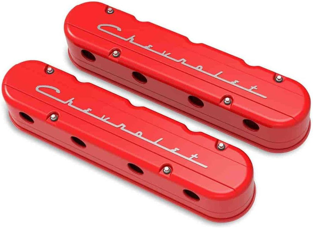 Holley  2-Piece Valve Cover Gloss Red