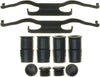 Gold 18H1222 Front Disc Brake Caliper Hardware Kit with Clips, Boots, and Caps