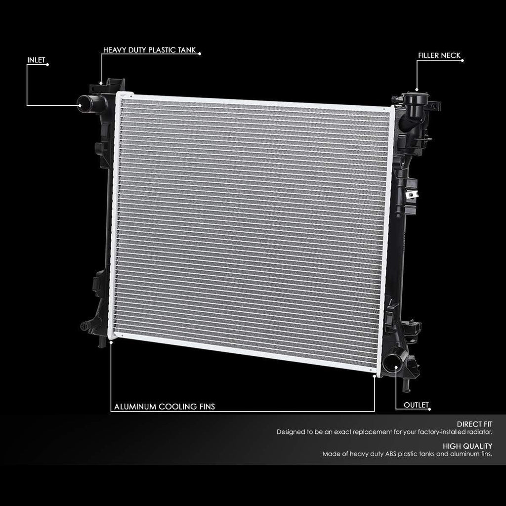 OEM-RA-13064 OE Style Aluminum Cooling Radiator Replacement Compatible with 08-16 Grand Caravan/Town & Country, 24-1/16" W X 20-11/16" H X 1-1/4" D, 1-1/2" Inlet, 1-1/2" Outlet