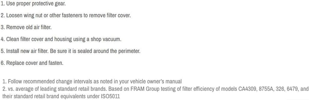 Extra Guard CA10343 Replacement Engine Air Filter for Select Toyota and Lexus Models, Provides up to 12 Months or 12,000 Miles Filter Protection