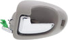 For Chryslr Sebrng Interior Door Handle 2001 02 03 04 05 2006 Driver Side Front Light Gray Bezel W/Chrome Lever W/Door Lock Hole Trim:All Submodels