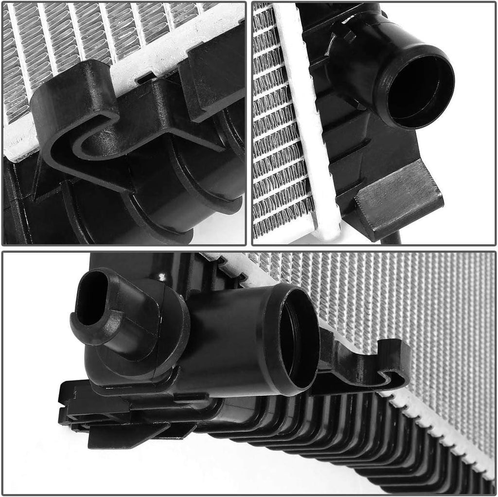 OEM-RA-13200 1-Row OE Style Aluminum Cooling Radiator Compatible with 11-18 Durango/Grand Cherokee AT, 25-1/16" W X 20-9/16" H X 1" D, 1-1/2" Inlet, 1-1/2" Outlet