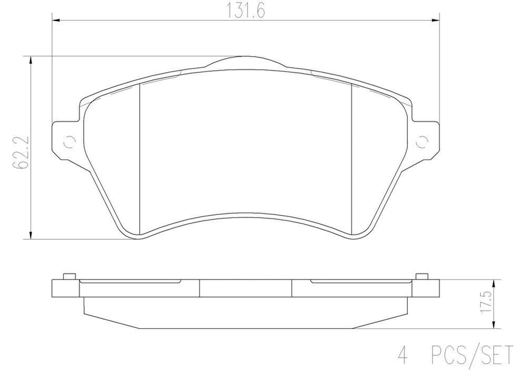 Brembo Front Disc Brake Pad Set for 02-05 Freelander (P44011N)