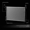OEM-RA-13200 1-Row OE Style Aluminum Cooling Radiator Compatible with 11-18 Durango/Grand Cherokee AT, 25-1/16" W X 20-9/16" H X 1" D, 1-1/2" Inlet, 1-1/2" Outlet