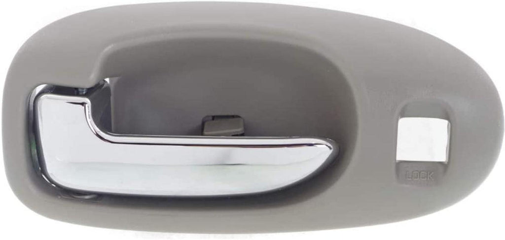 For Chryslr Sebrng Interior Door Handle 2001 02 03 04 05 2006 Driver Side Front Light Gray Bezel W/Chrome Lever W/Door Lock Hole Trim:All Submodels