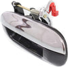 for Buick Rainier Exterior Door Handle Rear, Driver Side Smooth Black Bezel with Chrome Lever 2004-2007 | Trim:All Submodels