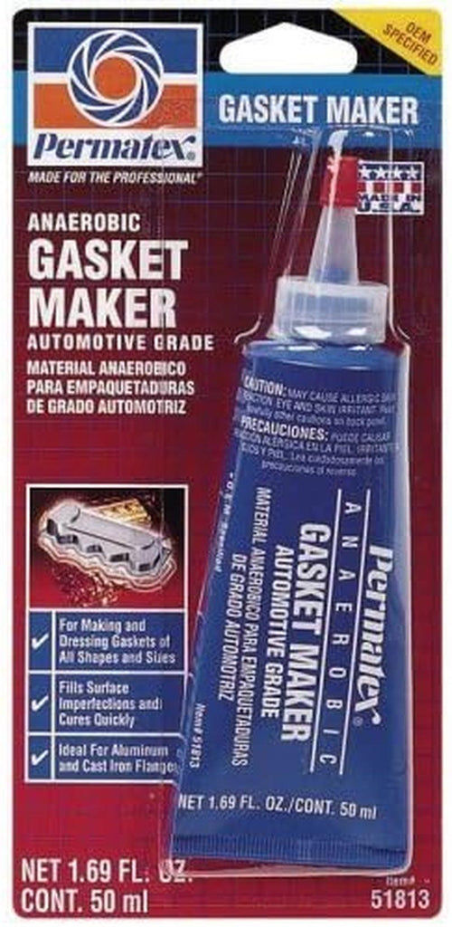 Permatex 4 Pack 51813 Anaerobic Gasket Maker - 50 Ml Tube (518)