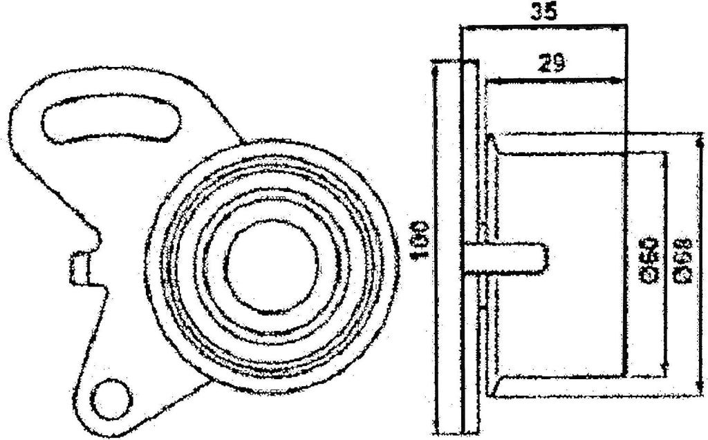 Gold T41044 Manual Timing Belt Tensioner