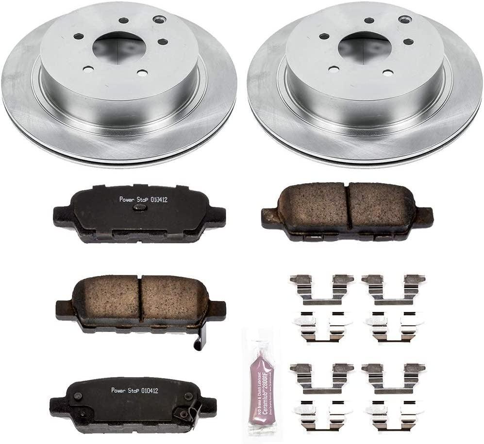 POWERSTOP Stop KOE2427 Autospecialty Rear Replacement Brake Kit-Oe Brake Rotors & Ceramic Brake Pads