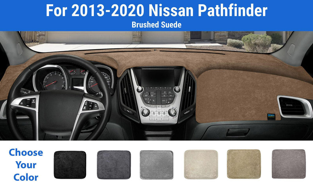Dashboard Dash Mat Cover for 2013-2020 Nissan Pathfinder (Brushed Suede)