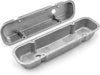 PCE314.1162 Pontiac 326 400 455 Polished Nostalgic Finned Aluminum Valve Covers W/Hole