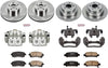 KCOE2371 Front and Rear Stock Replacement Brake Kit (With Calipers)