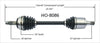 HO-8086 CV Axle Shaft