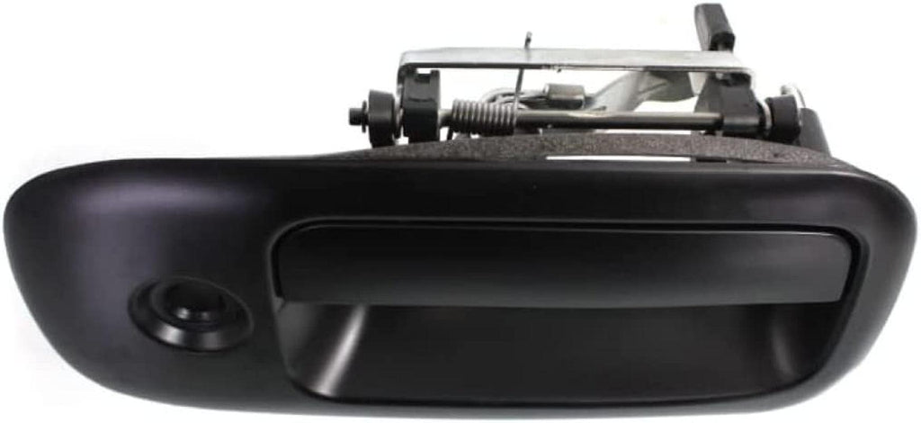 for Chevy Express 2500 Exterior Door Handle Front Passenger Side Smooth Black 2003-2009 | with Key Hole| Trim: Base/Ls