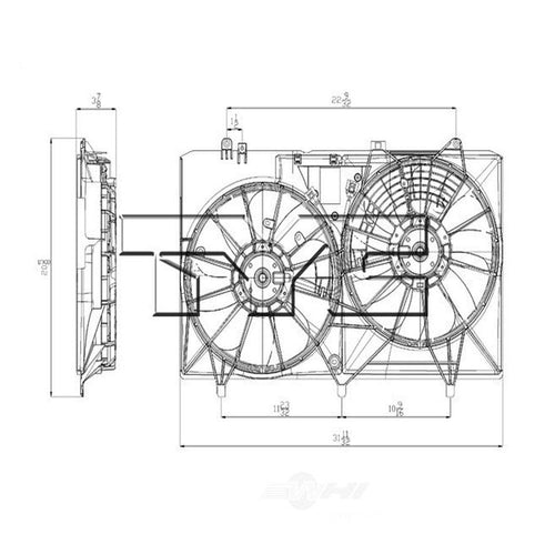 Dual Radiator and Condenser Fan Assembly Fits 2016 Toyota Sienna