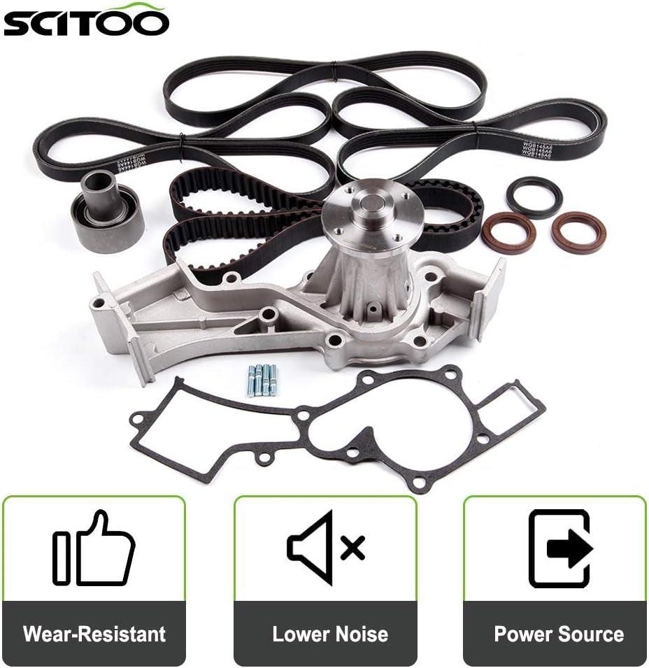 150-1610 TB249 13042-D0100 13042-16V00 13070-42L00 5PK1235 5PK800 4PK1345 Engine Timing Belt Kit Fits for 1999-2004 for Nissan Frontier