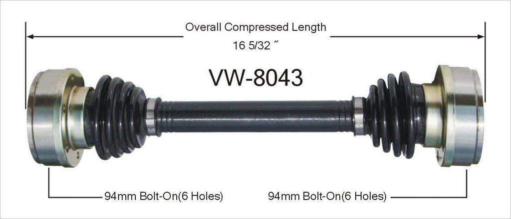 VW-8043 CV Axle Shaft